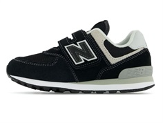 New Balance black/white 574 sneakers